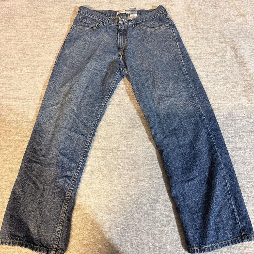 Levi Strauss Signature Jeans Mens 33x30 Blue Loose Relaxed Straight Denim Casual